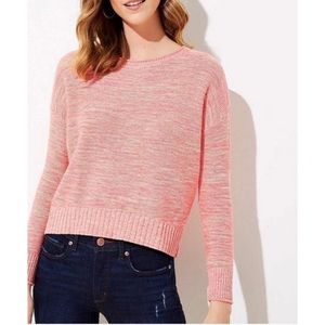 🆕 NWT LOFT Marled Elliptical Hem Sweater